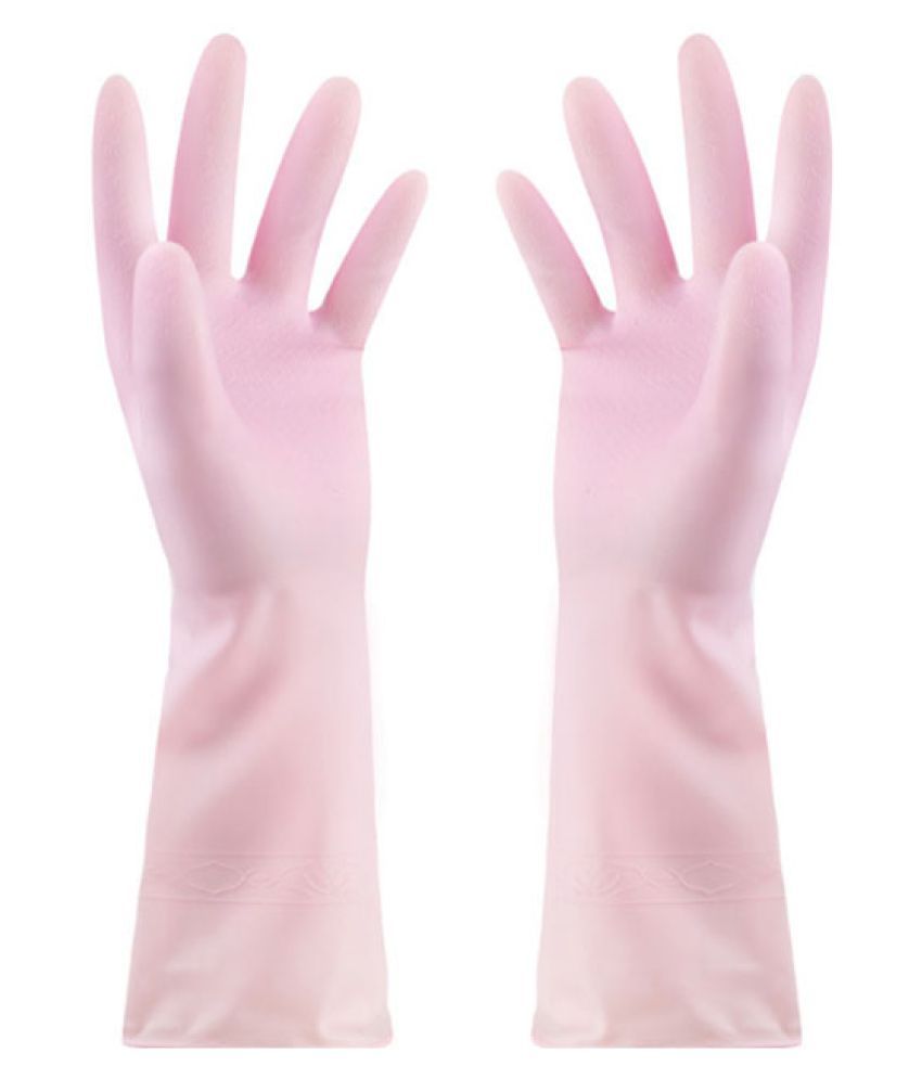 light pink latex gloves