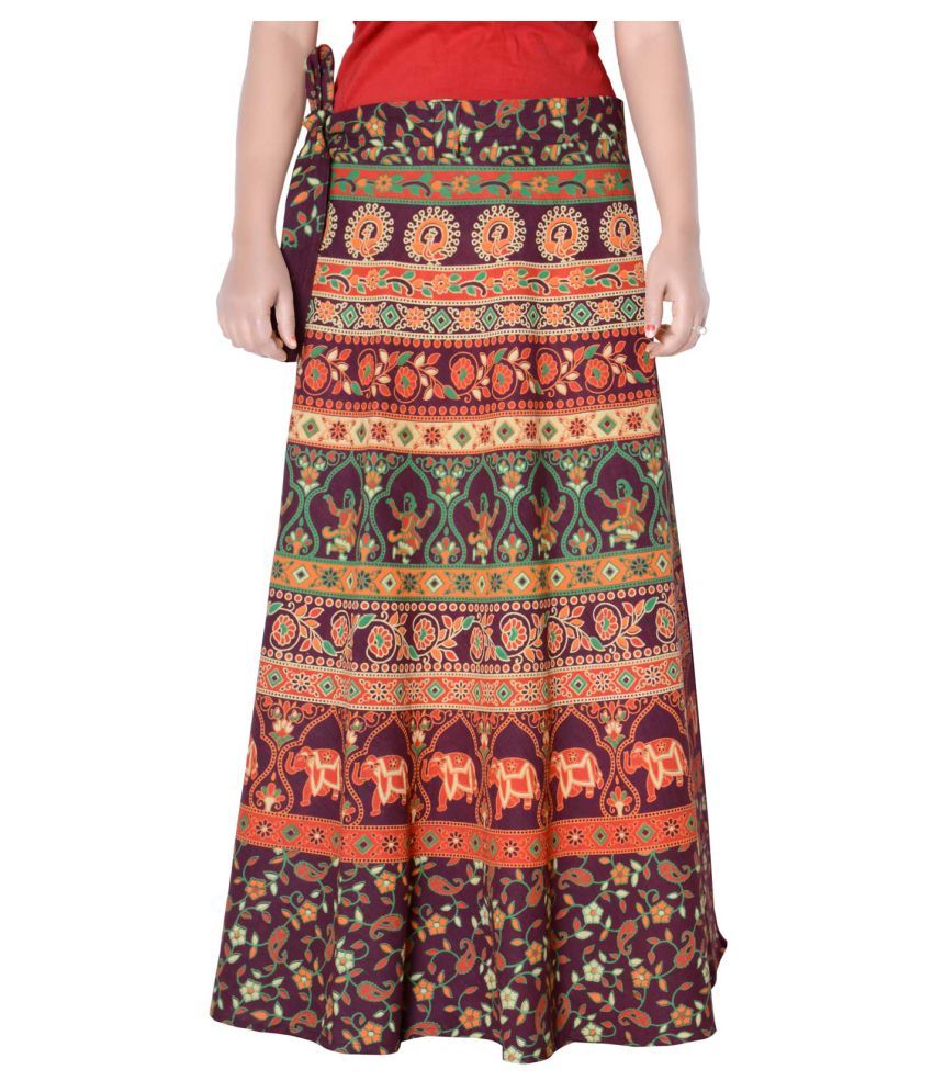     			Sttoffa Cotton Wrap Skirt - Brown