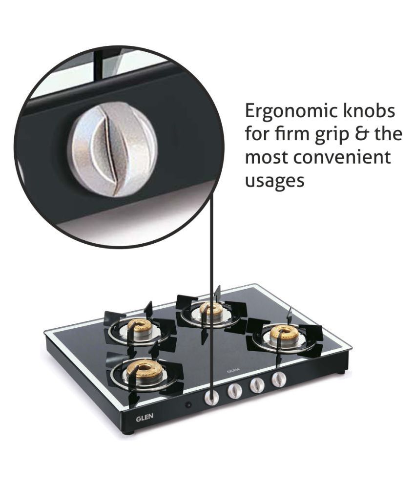 Glen 1048GT FBM Black 4 Burner Auto Gas Stove Price in India Buy Glen