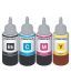 Kataria Refill Ink x 100ml Multicolor Pack of 4 Ink bottle for Canon 2700B Ink Cartridges
