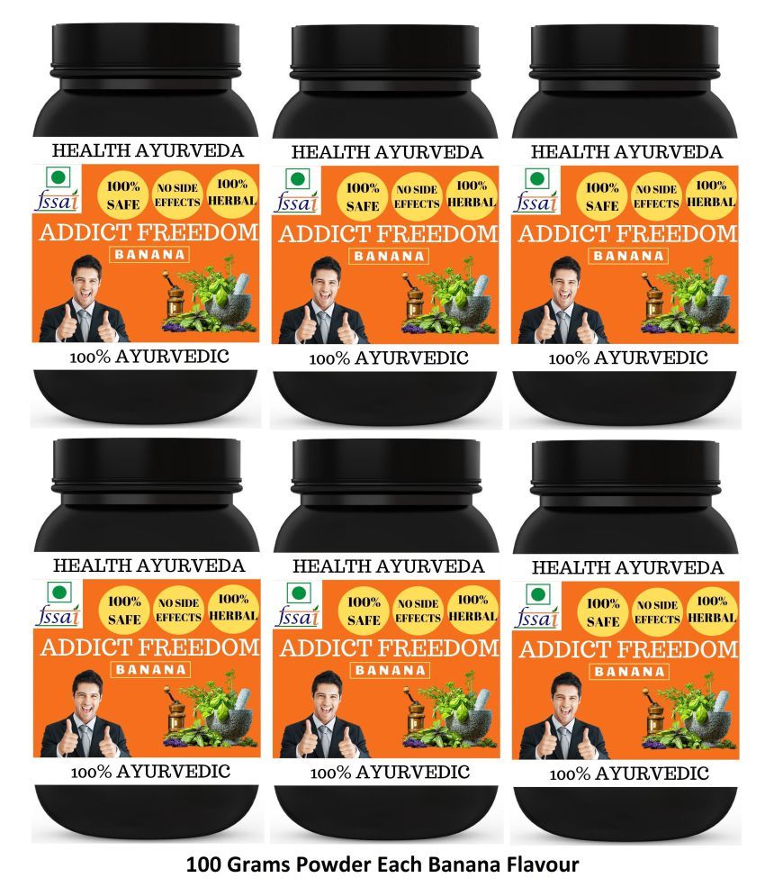 Health Ayurveda Addict Freedom | Free From Addiction Powder 600 gm Pack Of 6
