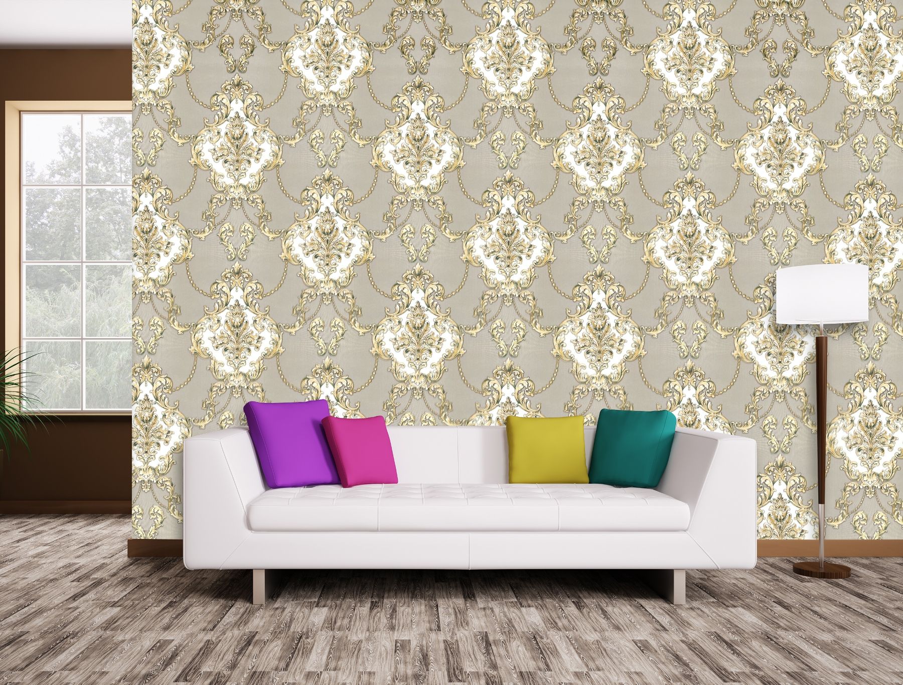 Interior Xpression PVC Designs Wallpapers Grey Buy