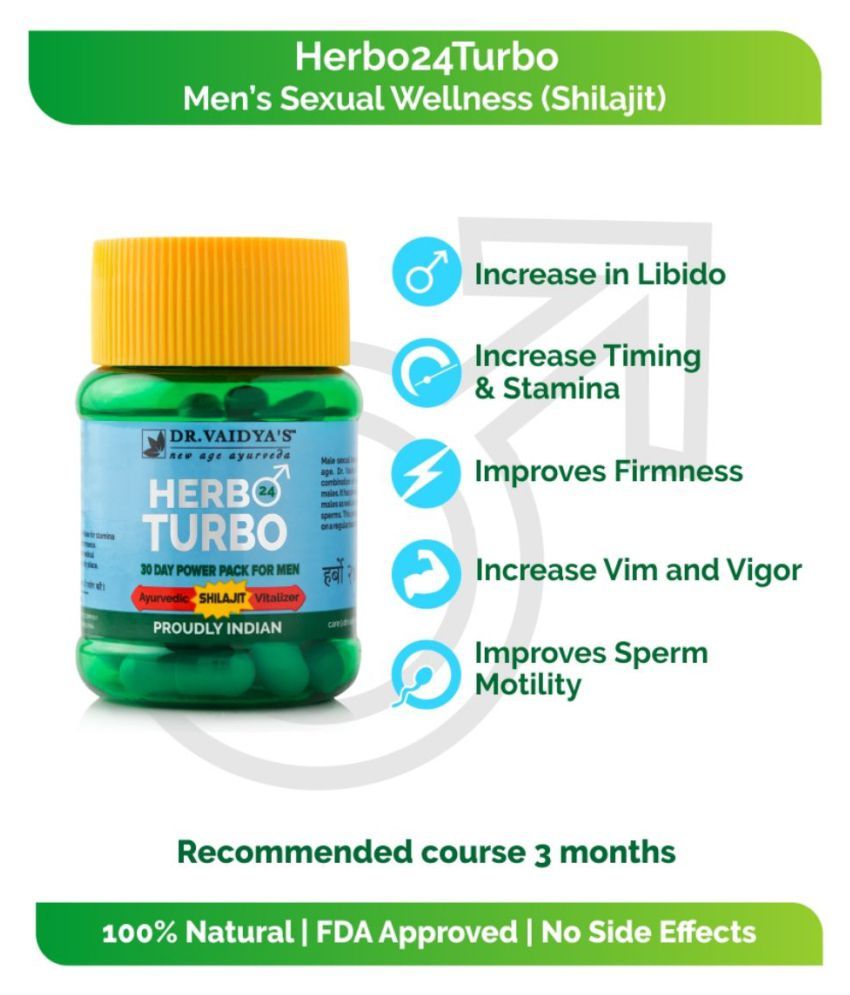 Dr Vaidya Weight Loss Reviews Dr. Vaidya's Herbo-24-Turbo Capsules ( Ayurvedic Shilajit Vitalizer