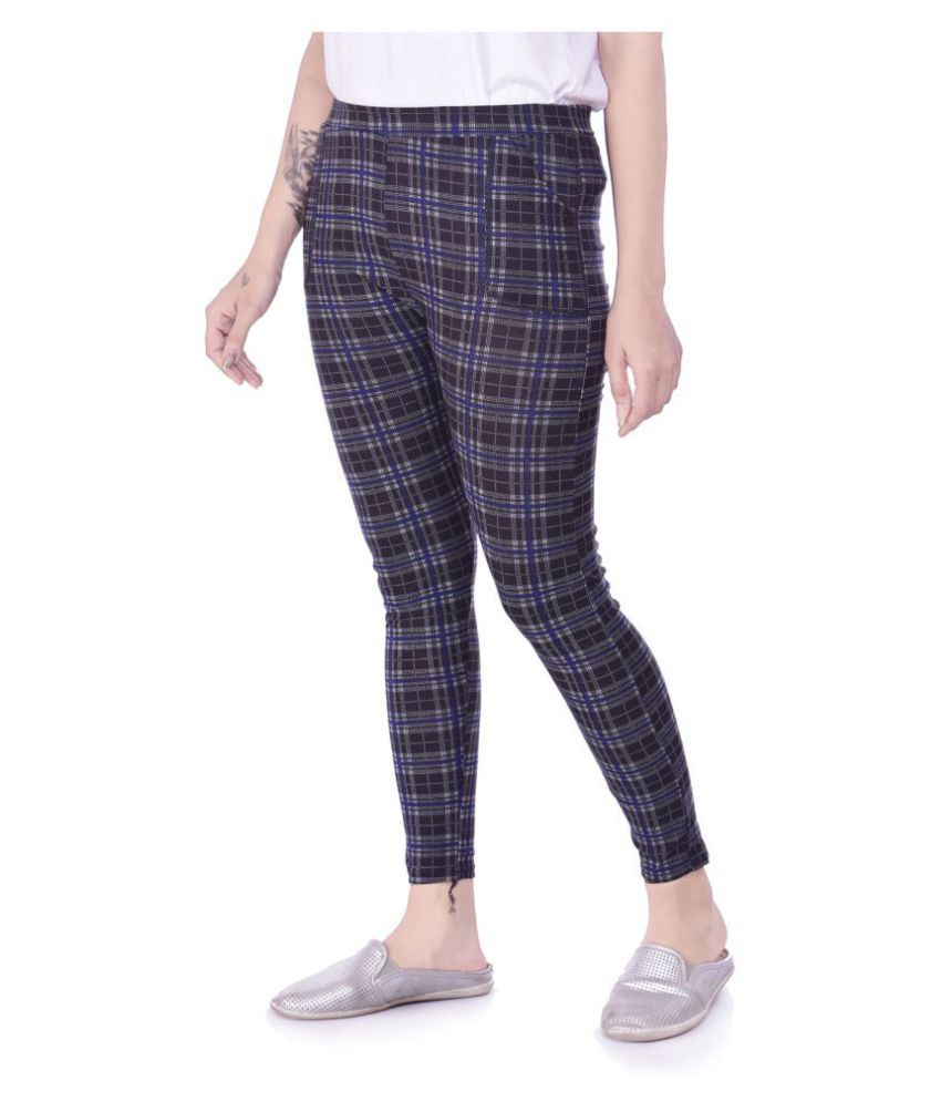 black cotton jeggings