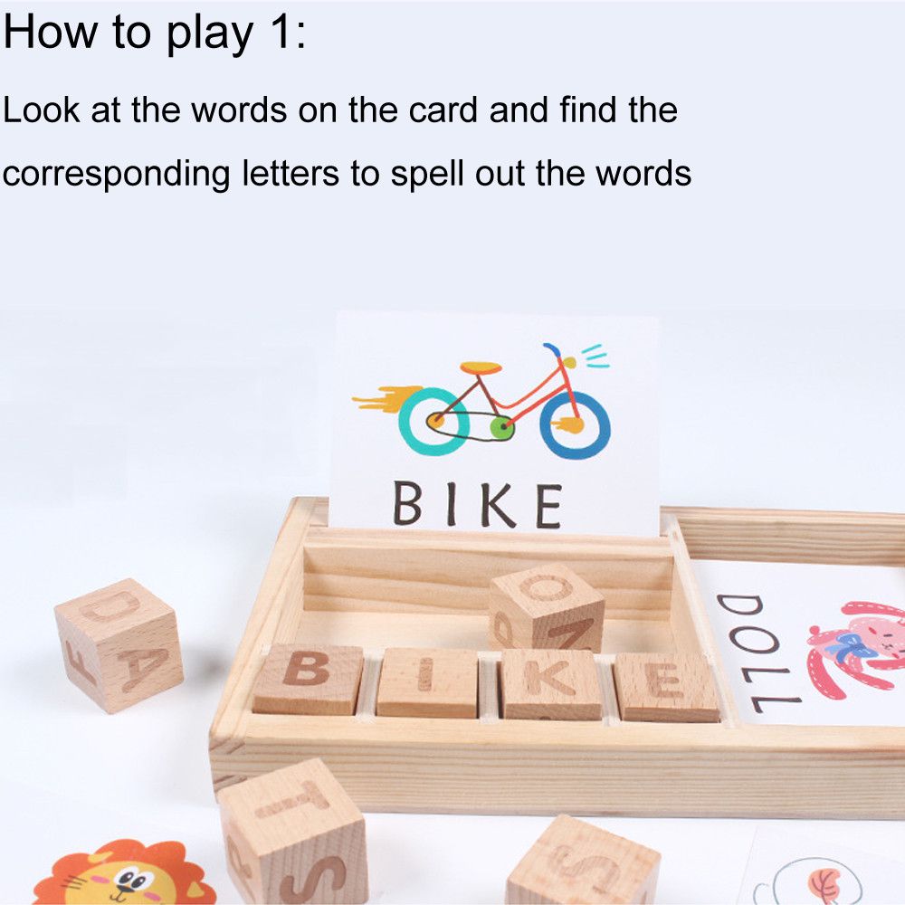 Alphabet English Spelling Letter Game Early Learning Toy Kid Educational Y6W4 