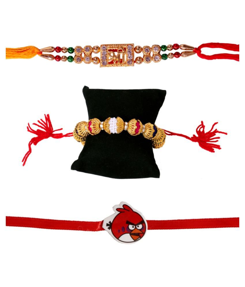 Rakhi Set Red Pack Of 3 Buy Rakhi Set Red Pack Of 3 At Best Price In