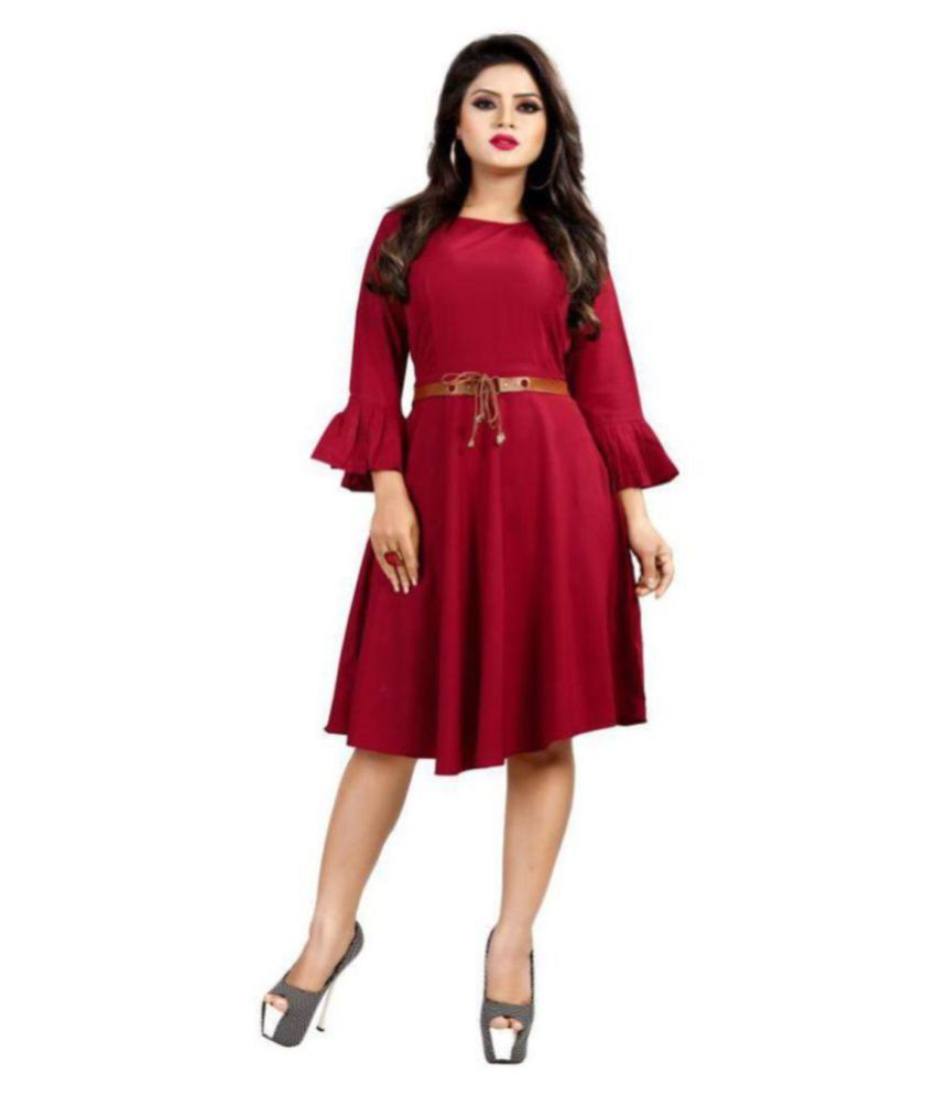 maroon western gown
