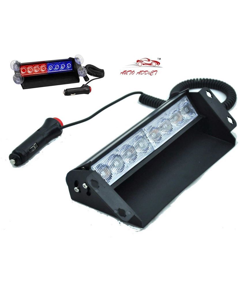 Auto Addict Car 8 Led Police Lights Flasher Light Red Blue Interior Lighting For Bmw 5 Series
