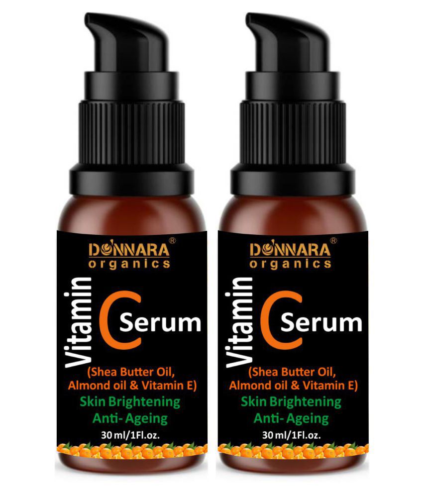    			Donnara Organics Vitamin C Serum - For Anti Aging & Skin Brightening Face Serum 60 mL Pack of 2