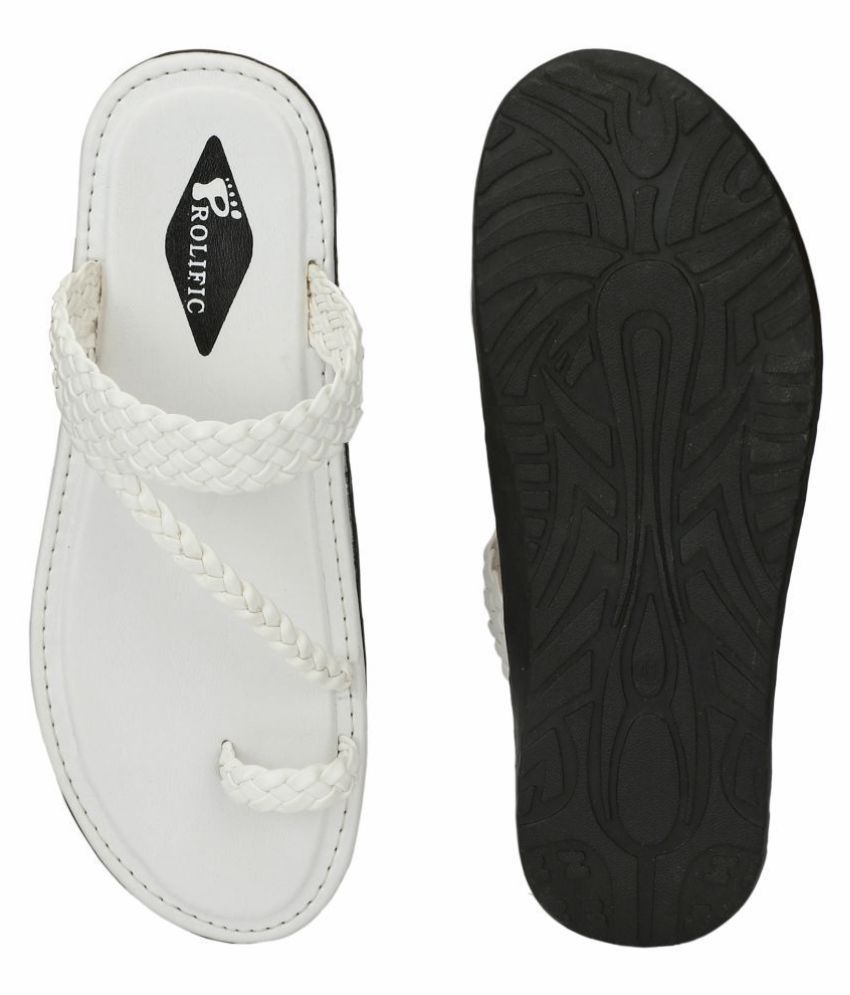 Prolific White Daily Slippers Price in India- Buy Prolific White Daily Slippers Online at Snapdeal
