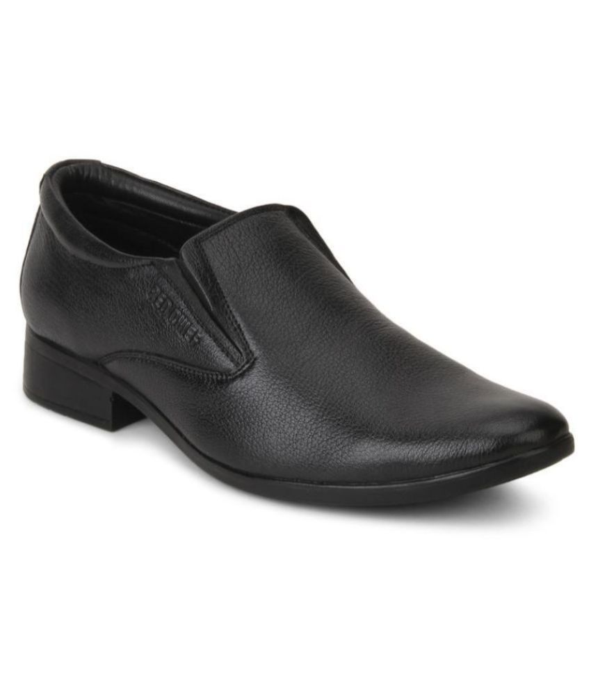 red and chief black leather shoes