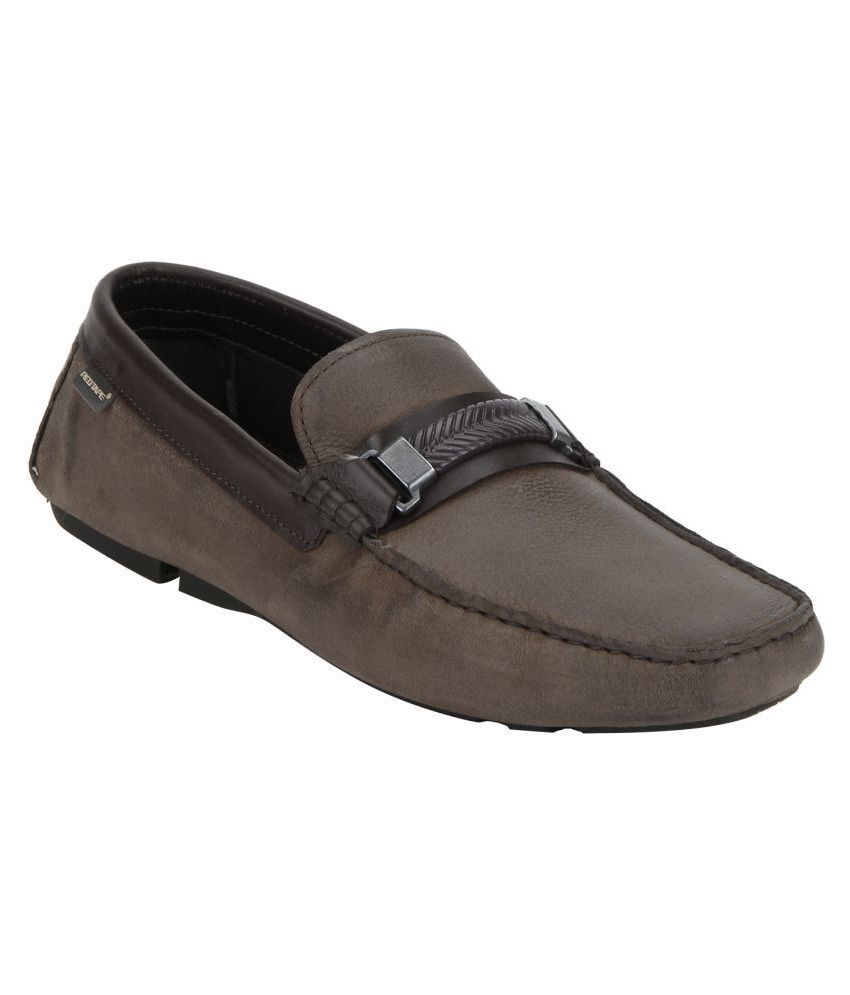 red tape brown loafers online