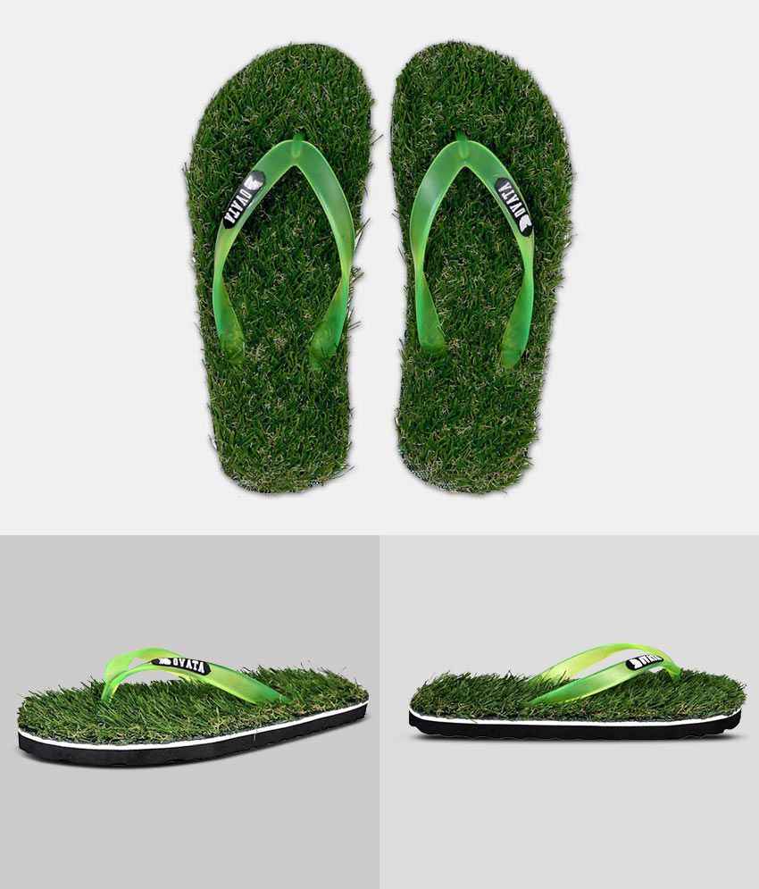 green bubble slippers