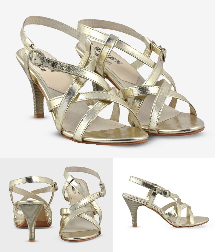gold lace up kitten heels