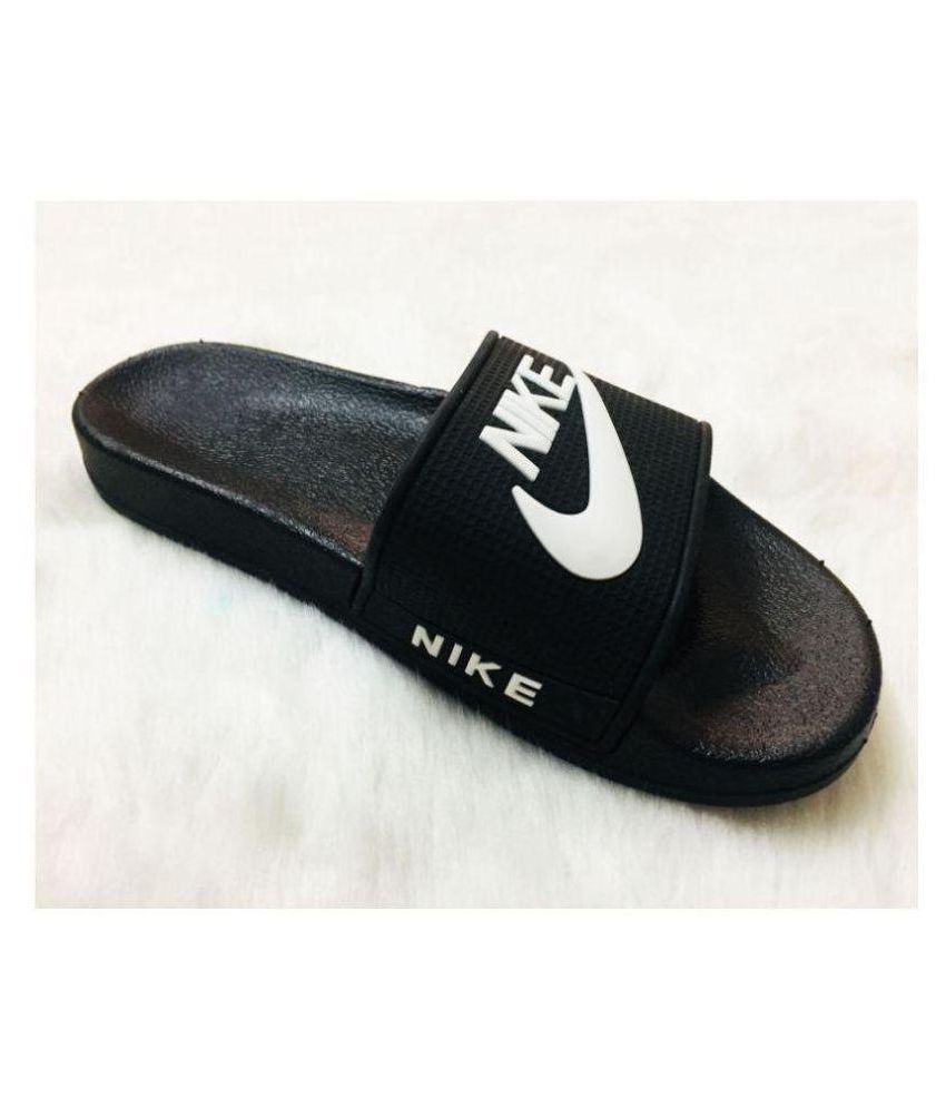nike black daily slippers