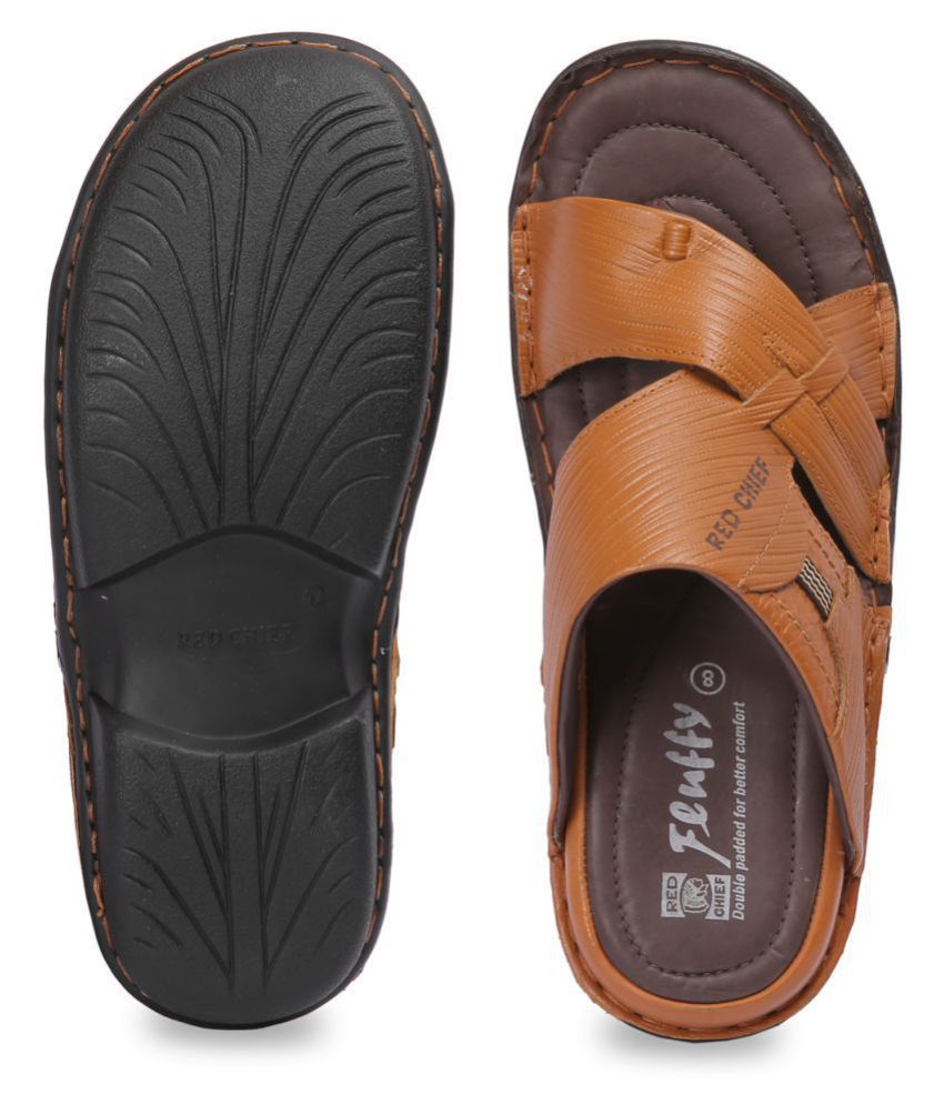 Red Chief Tan Leather Slippers Price in India- Buy Red Chief Tan ...