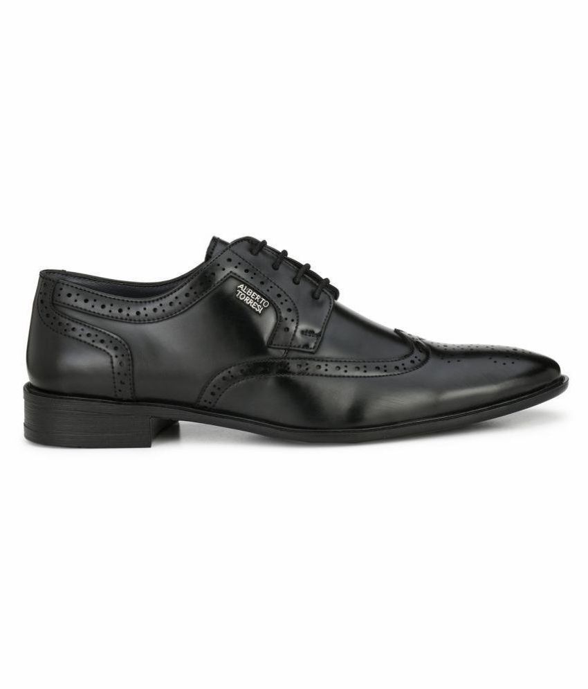 alberto torresi black formal derby shoes