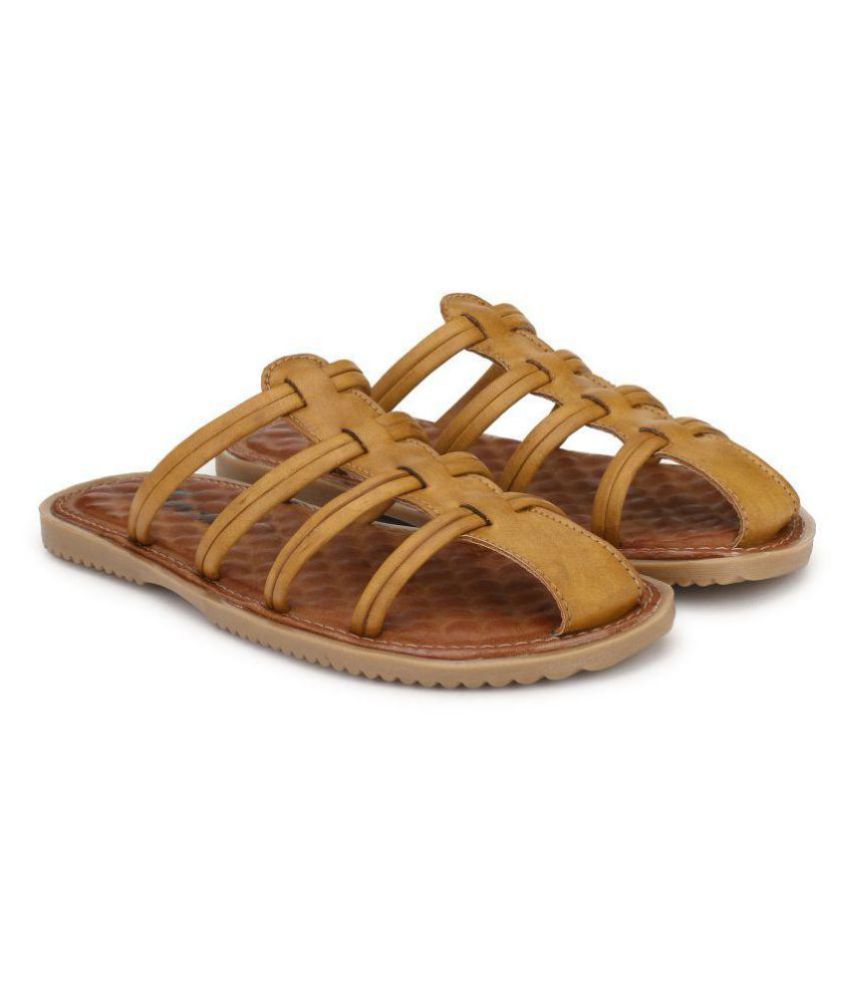 tan color slippers