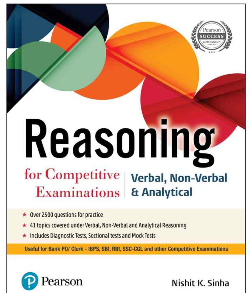     			Reasoning Book for Competitive Examinations | Useful for Bank PO/Clerk, IBPS, SBI, RBI, SSC-CGL | First Edition | By Pearson