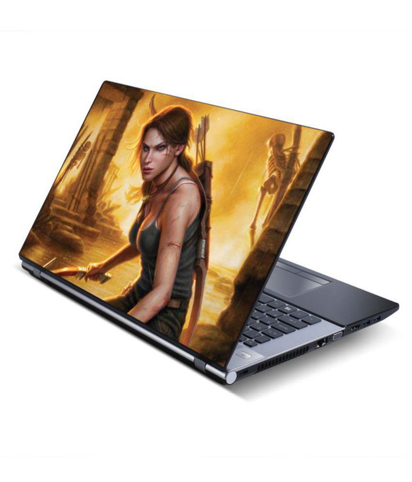 100yellow Printed Gaming Laptop Skins Sticker Decal 15.6 Inches for