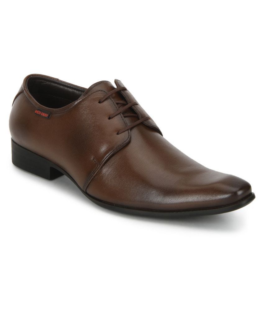 Red Chief Genuine Leather Tan Formal Shoes Price in India- Buy Red ...