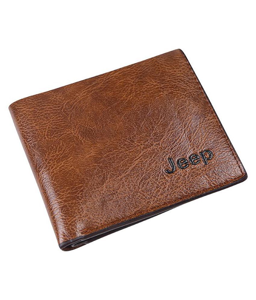 Jeep Leather Brown Fashion Regular Wallet Buy Online at