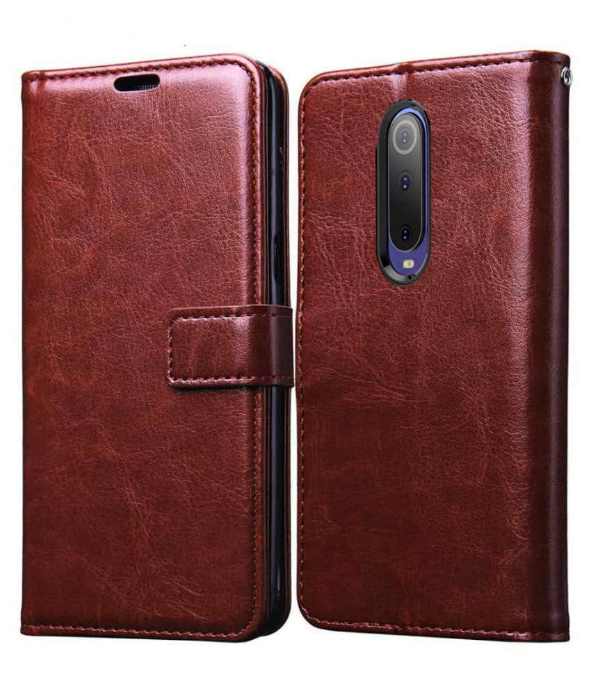 Oppo R17 Pro Flip Cover by XORB Brown Flip Covers Online at Low