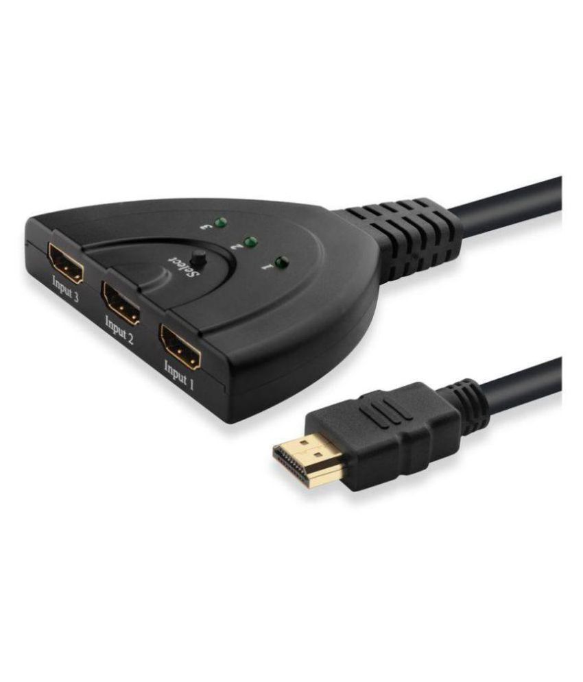 Buy FineArts 3 Port HDMI Automatic Pigtail Auto Switch Splitter HDMI