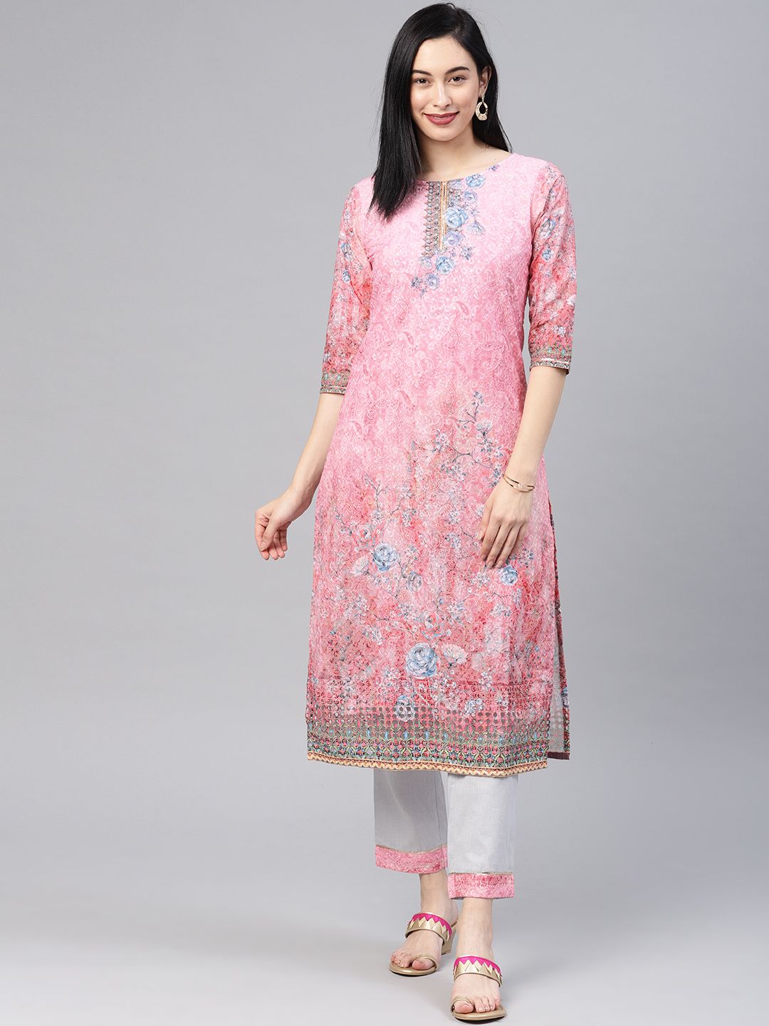 Kurti with pants set online clearance