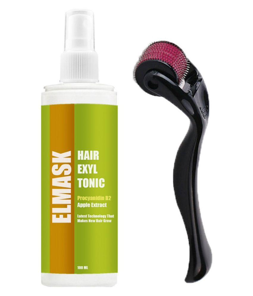 Elmask Hair Regrowth Exyl Tonic with  Derma Roller for Hair Loss  Treatment: Buy Elmask Hair Regrowth Exyl Tonic with  Derma Roller for Hair  Loss Treatment at Best Prices in India - Snapdeal