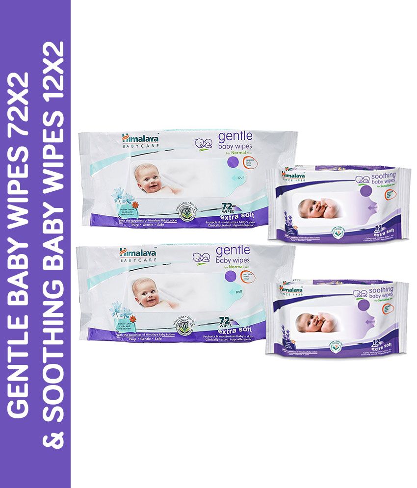 Himalaya Gentle Baby Wipes 72x2 and Soothing Baby Wipes 12x2 Buy