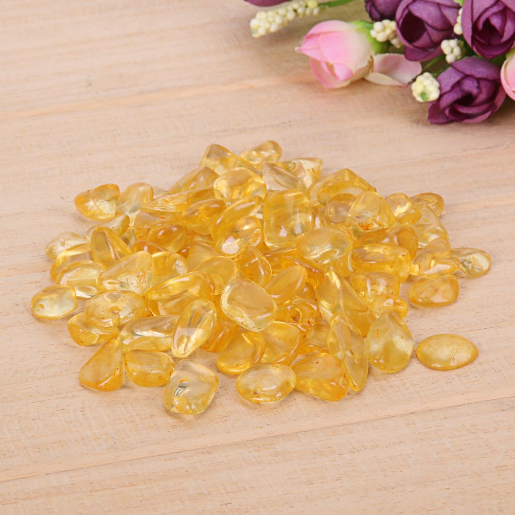 100g Citrine Stones Brazil Artificial Yellow Crystals for Reiki Healing WT7n 