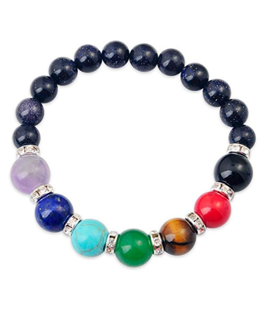 8mm Blue Goldstone & 7 Chakra Natural Agate Stone Buy 8mm Blue