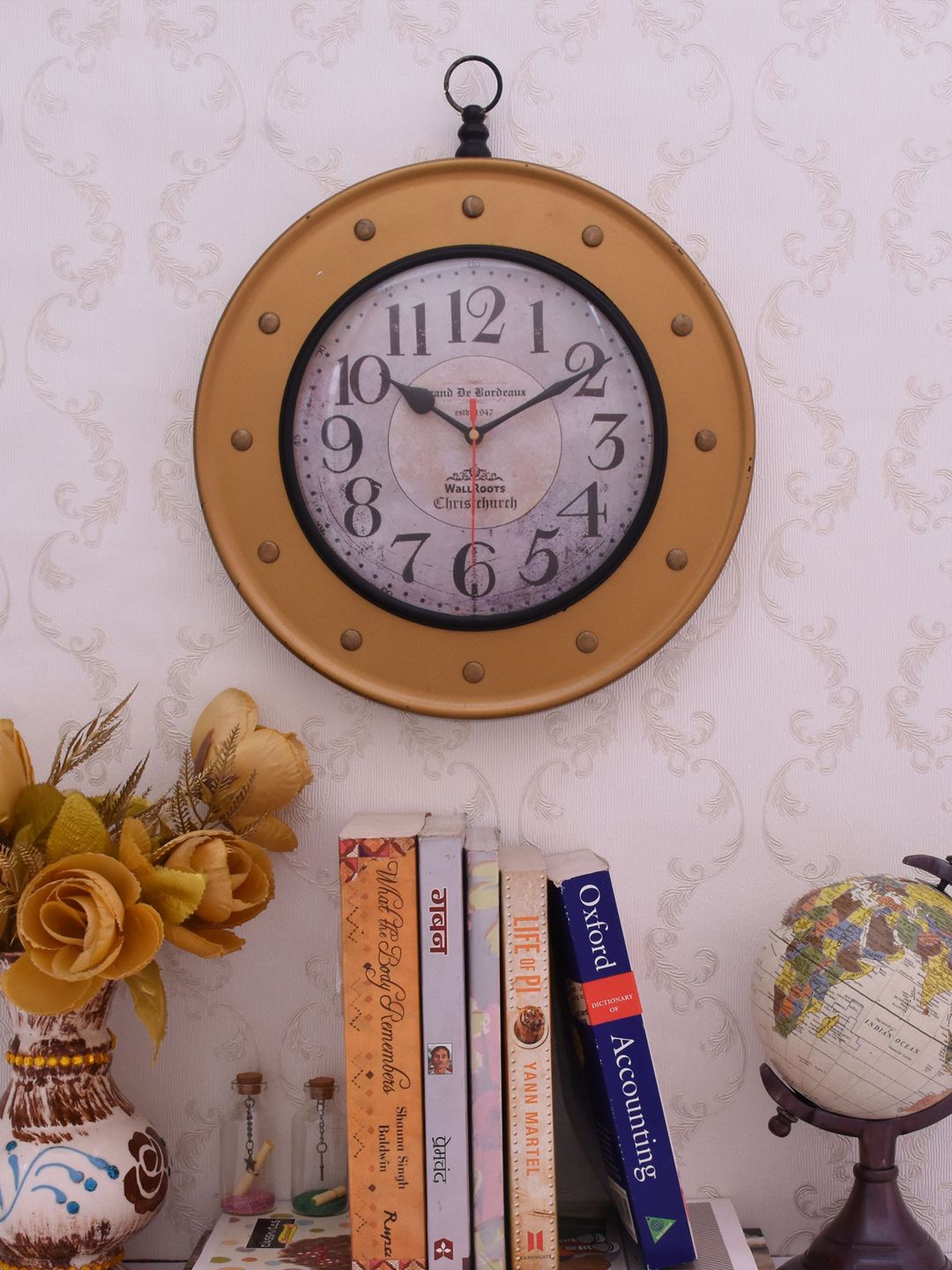 Home Sparkle Circular Analog Wall Clock For Décor/Gifting ( 5 x 35 cm