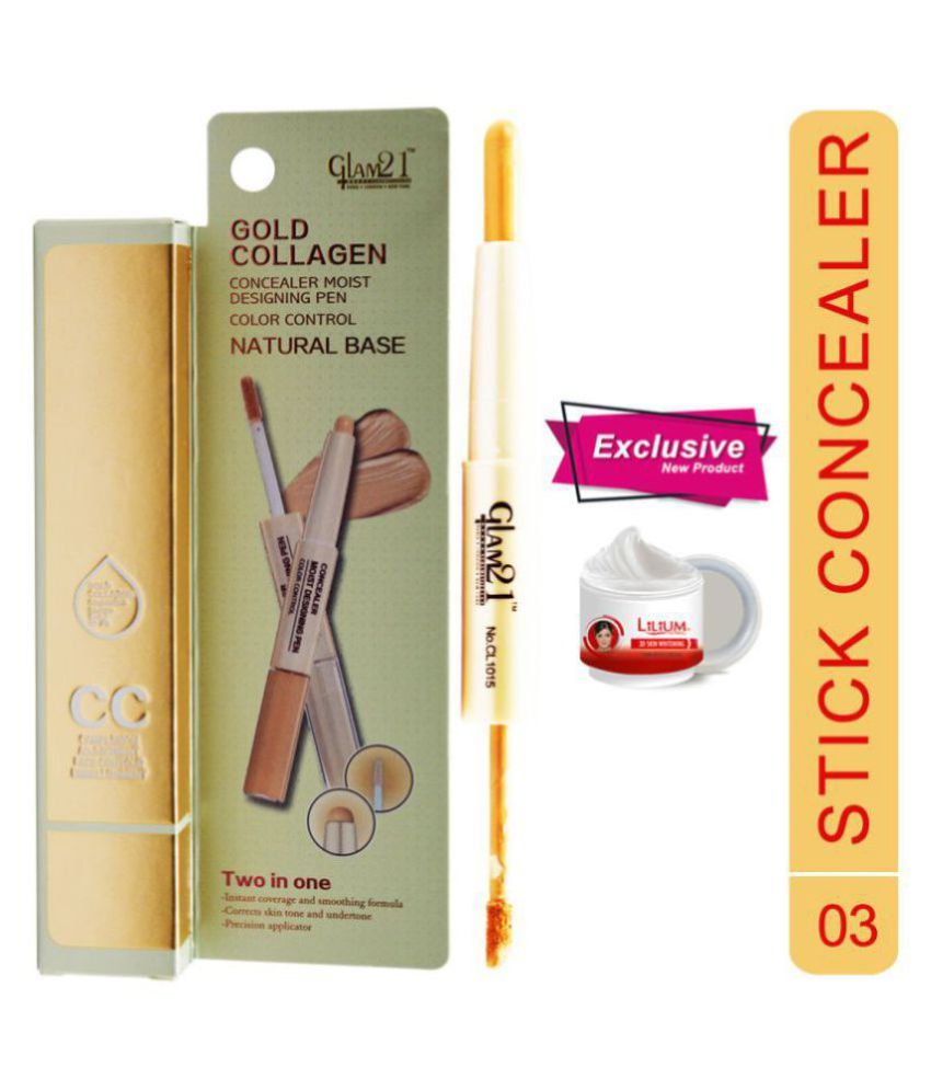     			Glam21 Gold Collagen Dua Liquid Concealer CL1015B-03 With Skin Whitening Cream20ml 5 mL