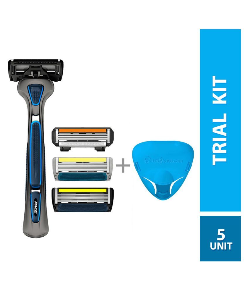 LetsShave Shaving Razor Trial Pack + Razor stand + Razor Cap Manual