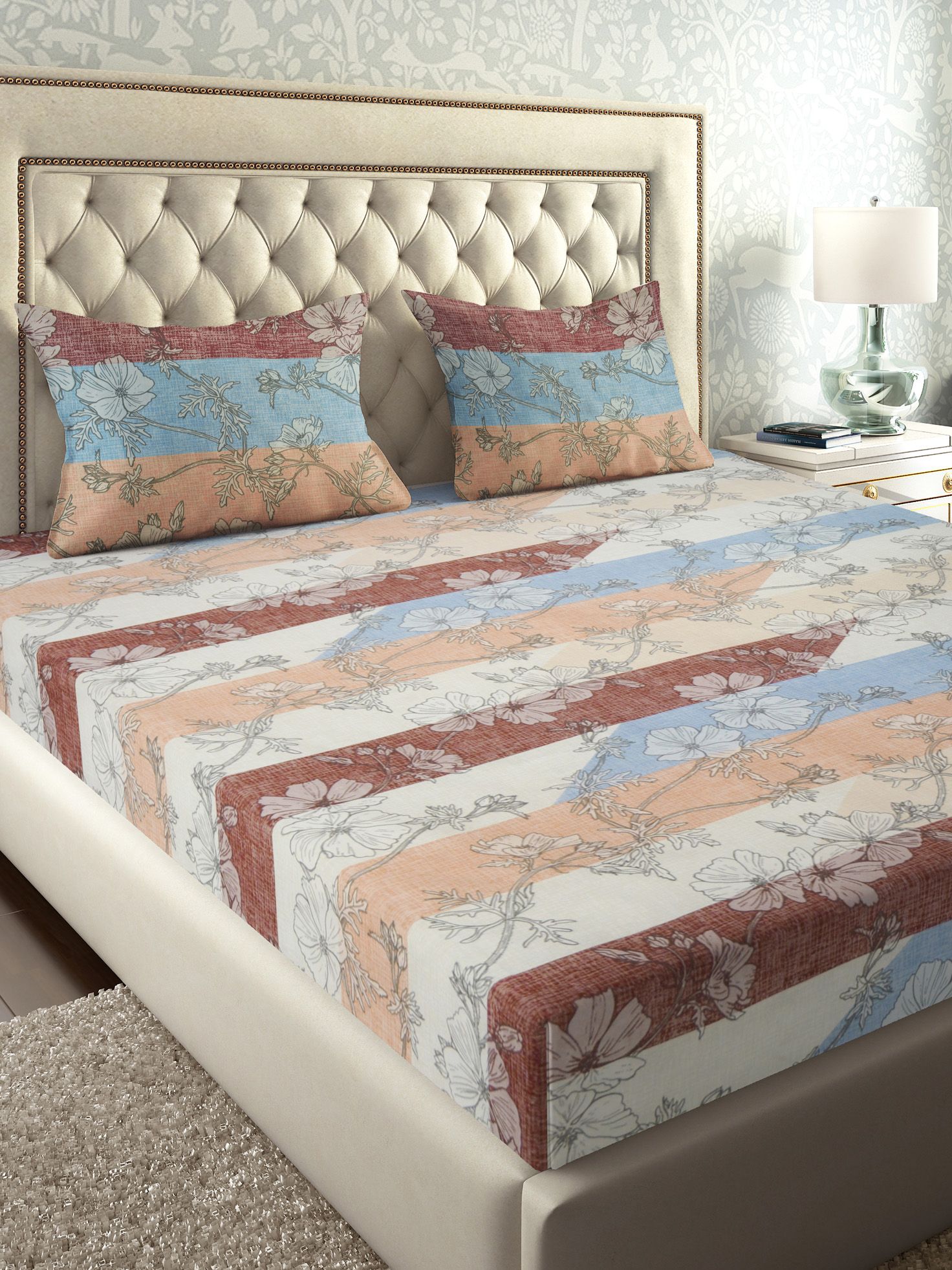 Raymond Home Cotton Double Bedsheet with 2 Pillow Covers Buy Raymond Home Cotton Double