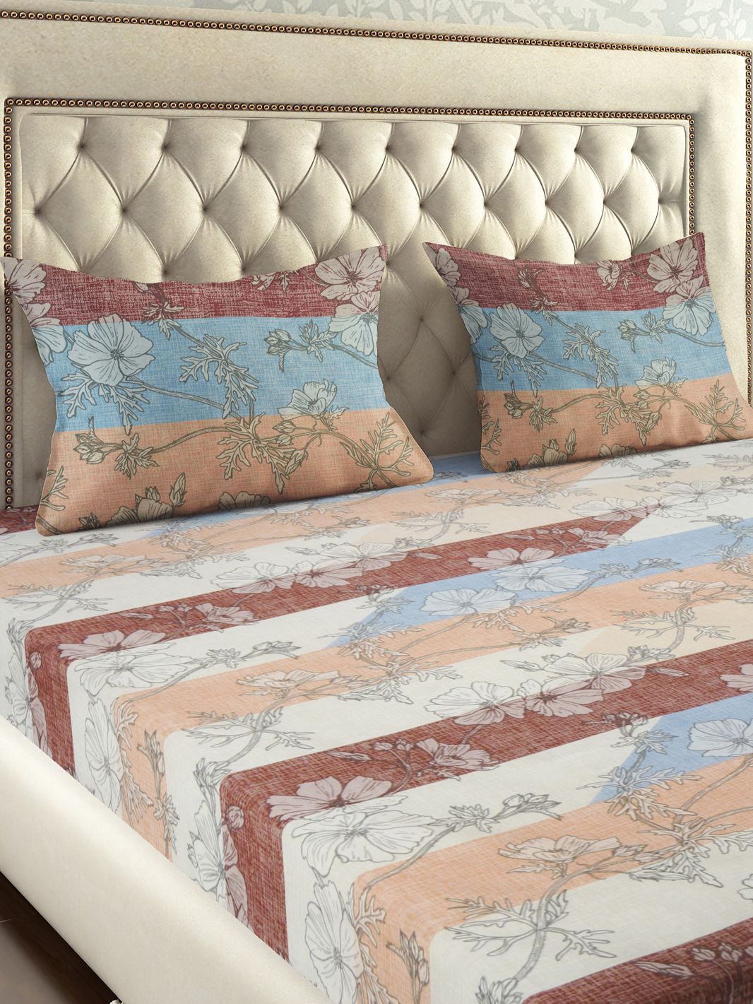 Raymond Home Cotton Double Bedsheet with 2 Pillow Covers Buy Raymond