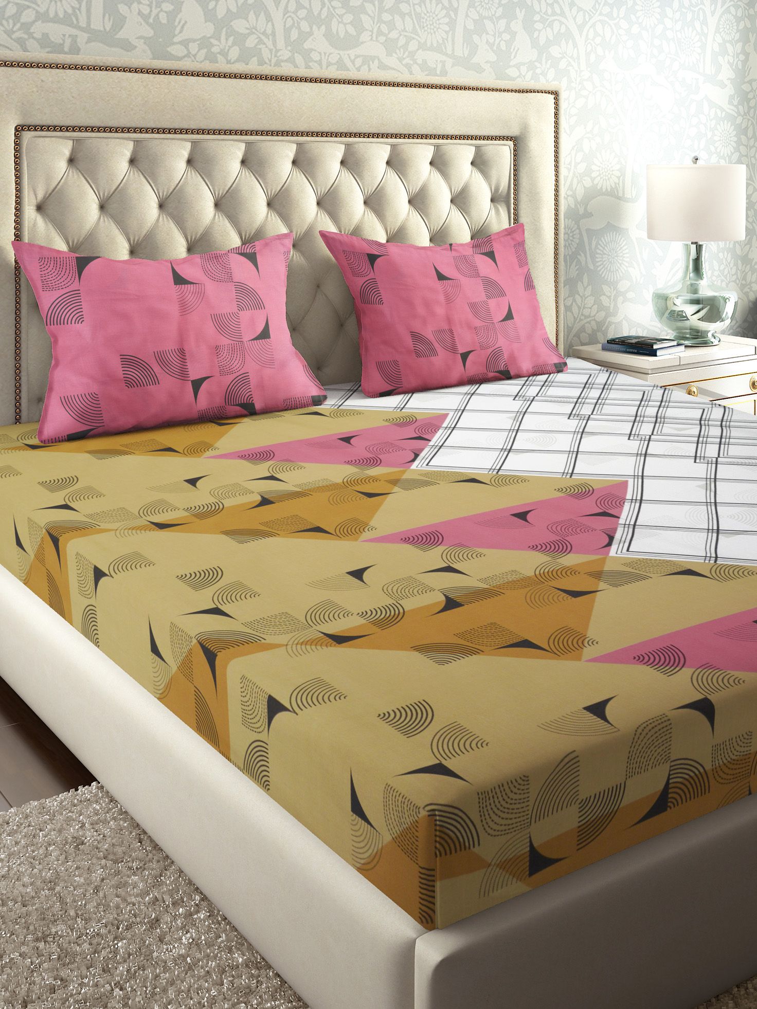 Raymond Home Cotton Double Bedsheet with 2 Pillow Covers Buy Raymond