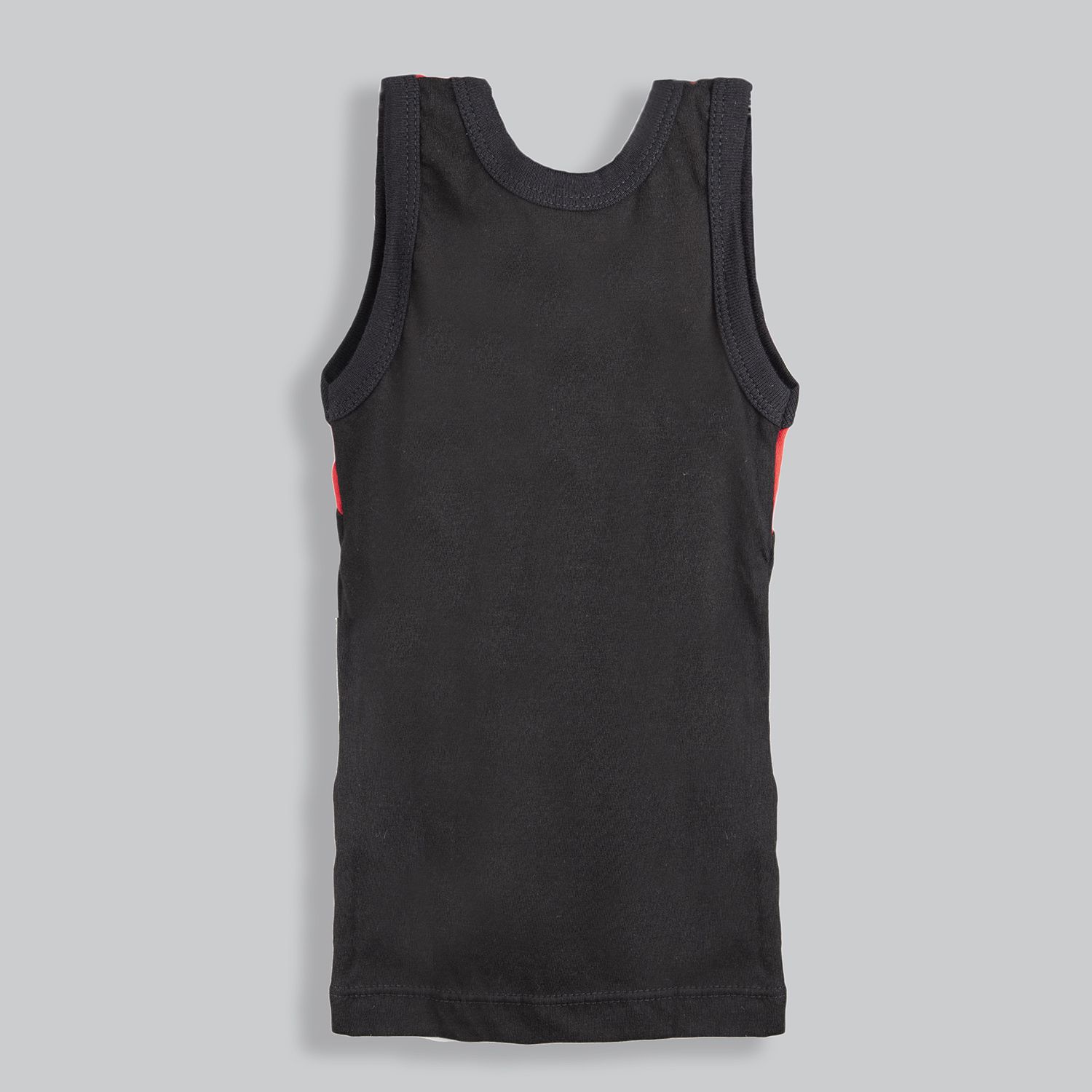 Care in Cotton Round Neck Sleeveless Sando Vest for Infants and Kids - Black and Blue Color 