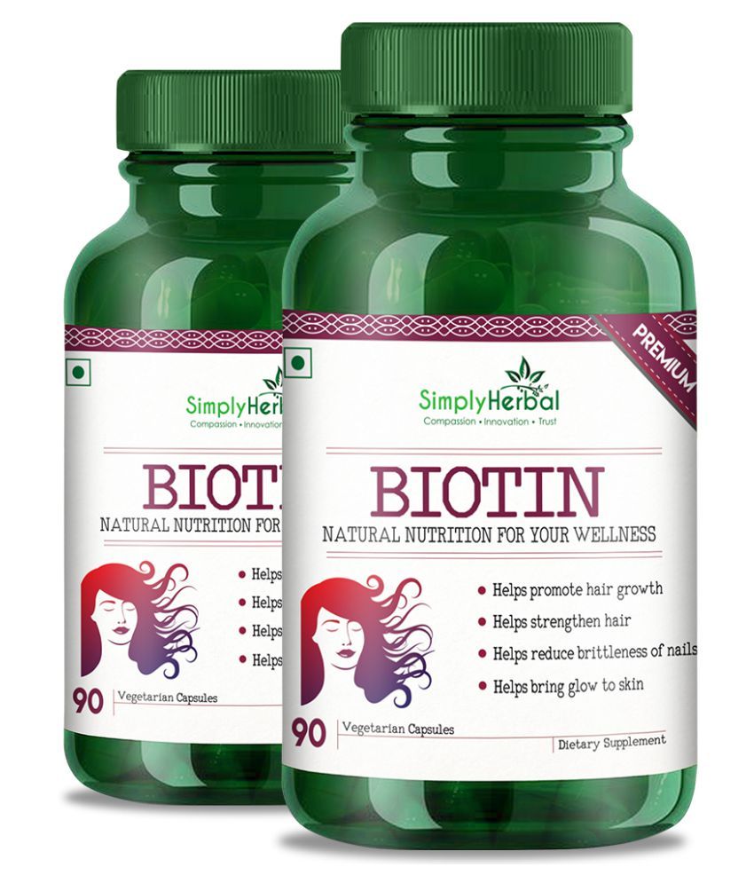 Simply Herbal Simply Herbal Biotin 10000 MCG 90 no.s Unfalvoured