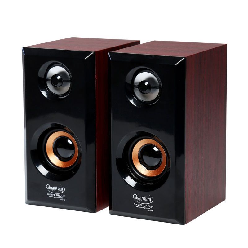     			Quantum QHM630 2.0 Wooden Multimedia Speakers Sound Box (Assorted Colours)