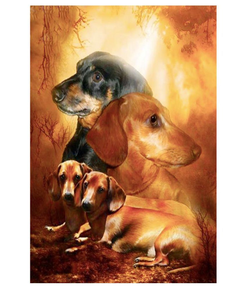 5D DIY Full Drill Diamond Painting Dog Cross Stitch Embroidery Mosaic Kit Decor