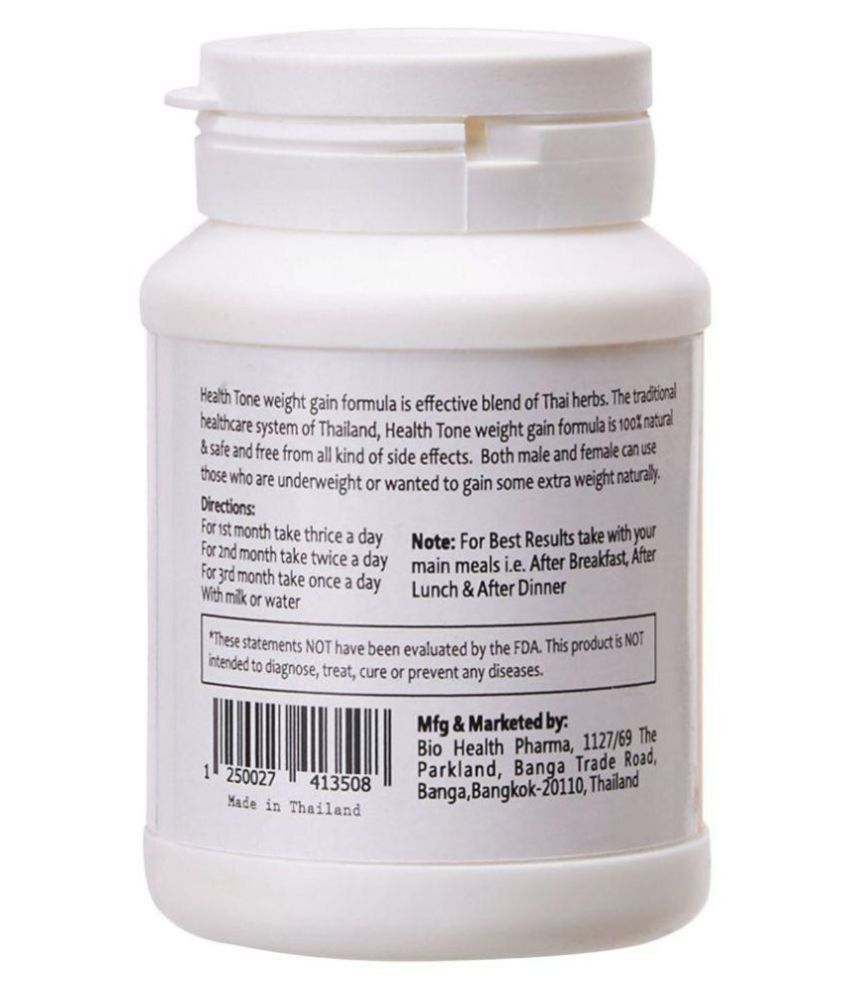 Health Tone Weight Gain 90 Capsules (Made In Thailand) 100 gm Buy