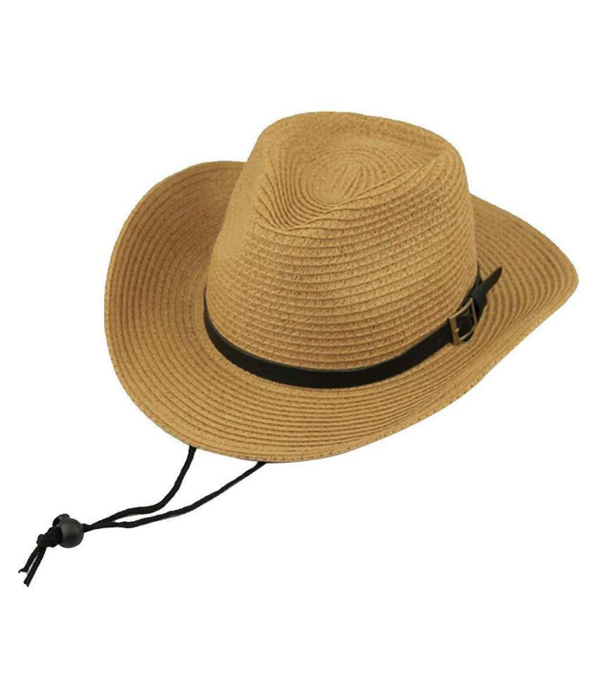 Fashion Mens Straw Cowboy Sun Hat Cap Costume Gift Khaki Buy Fashion
