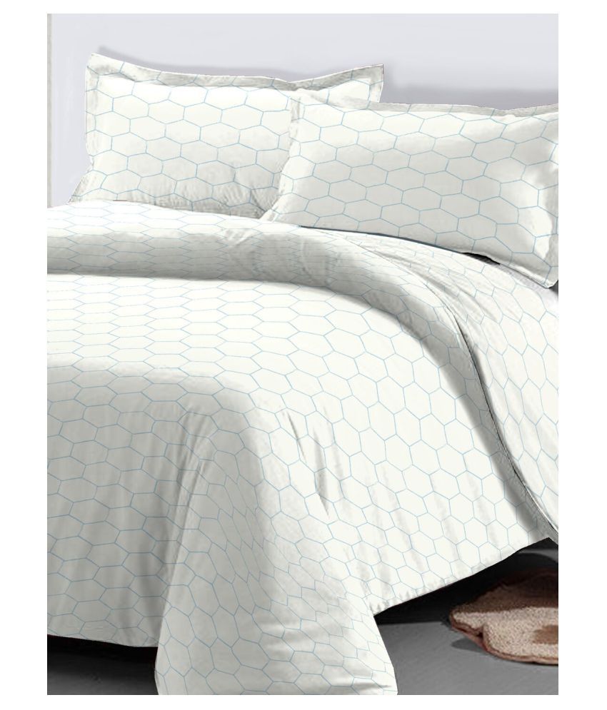 Pizuna Linens Cotton Double Bedsheet with 2 Pillow Covers Buy Pizuna