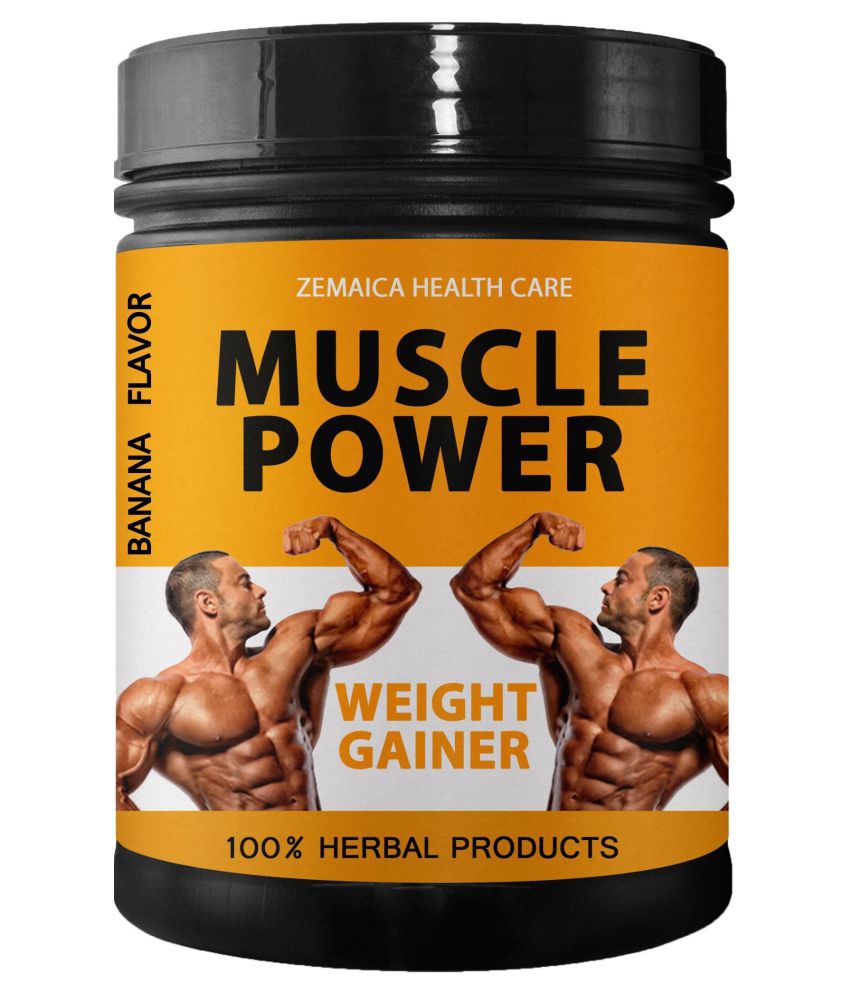     			Zemaica Healthcare Muscle Power Weight Gainer Banana Flavor Powder 500 gm Pack Of 1