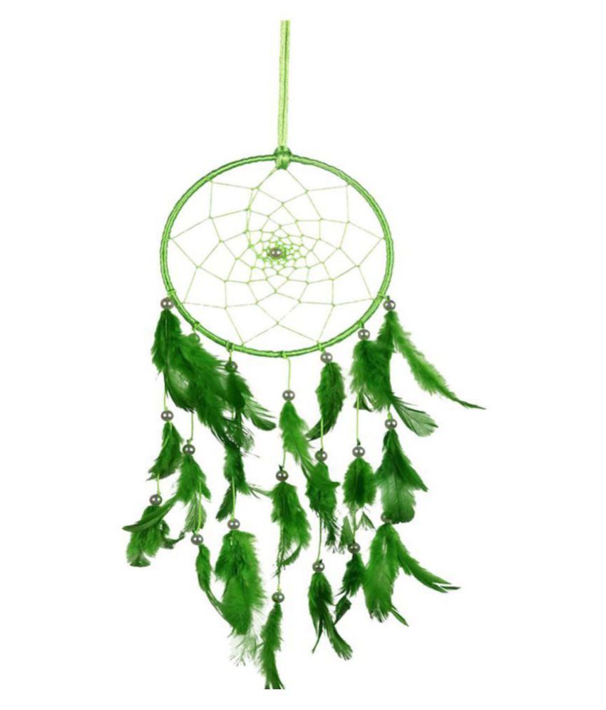     			jsk collection Feather Green Dream Catcher - Pack of 1 ( X cms )