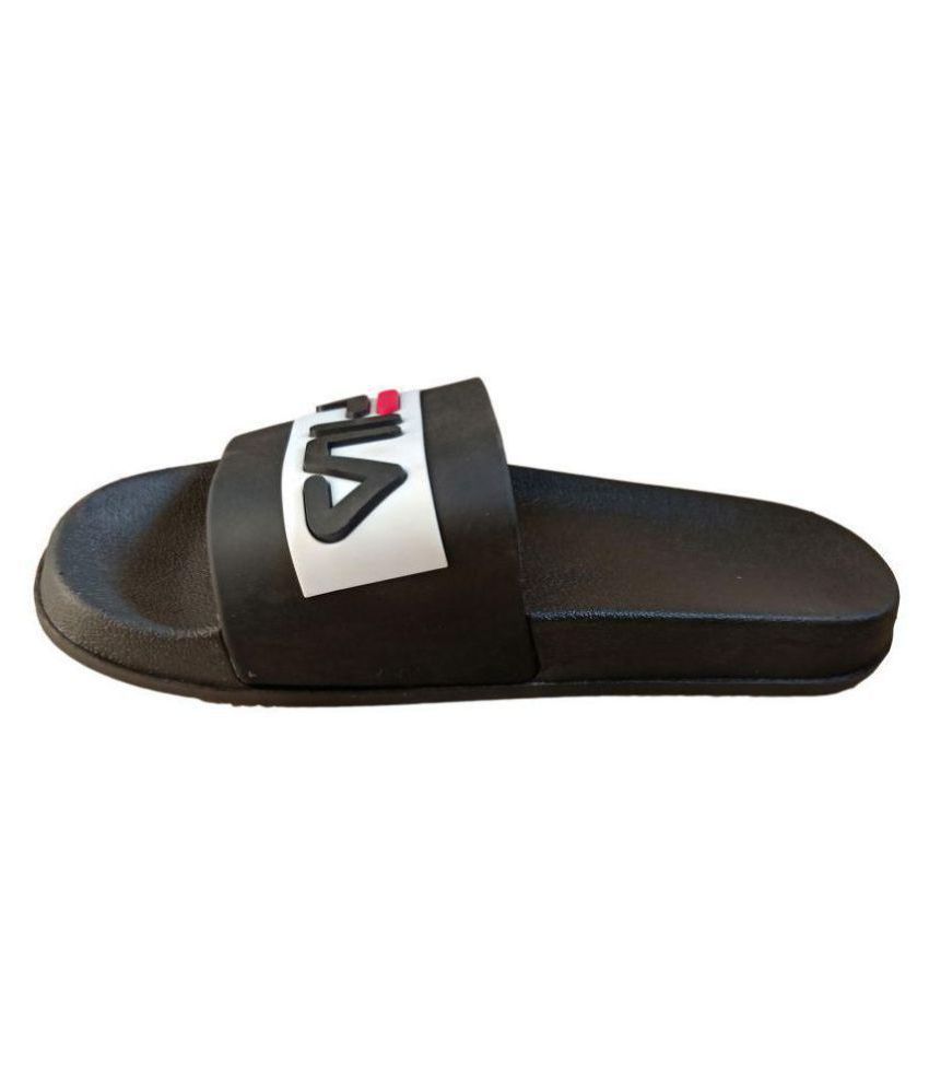 fila black slides