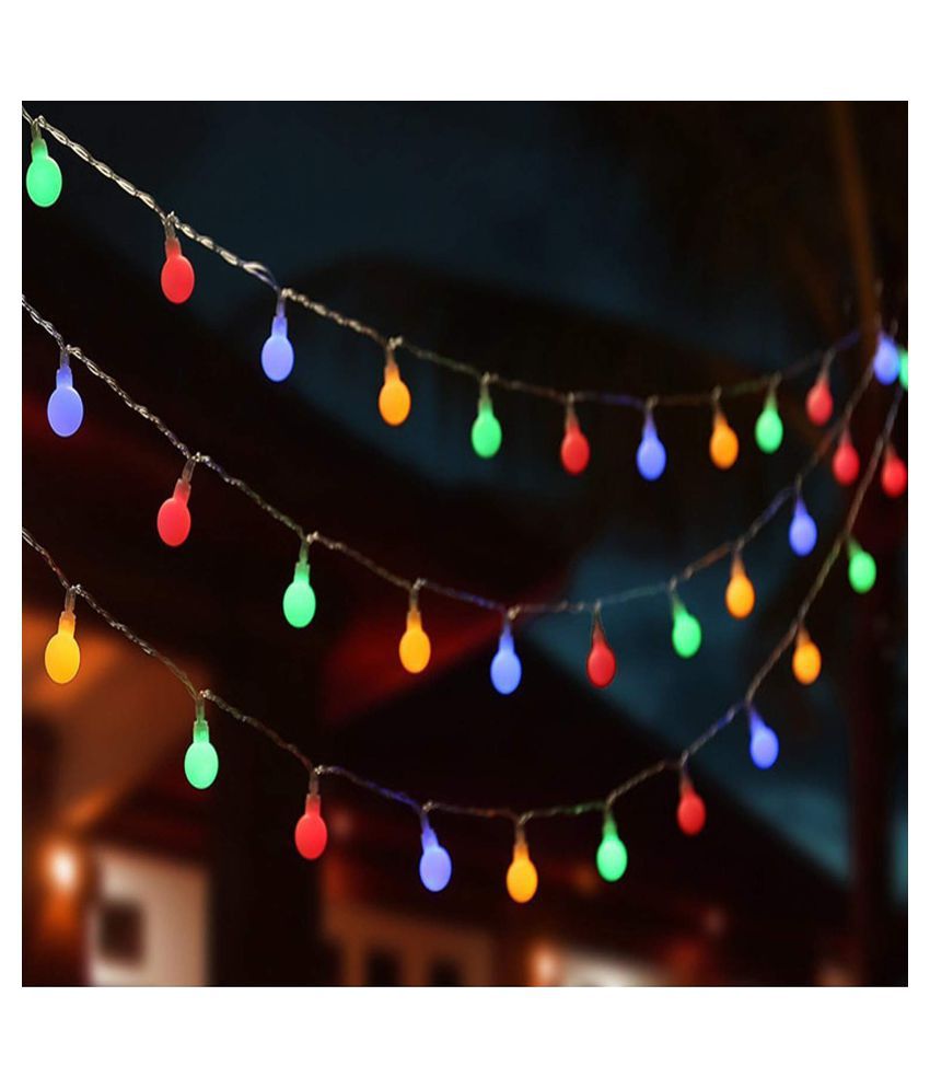 YUTIRITI Colorful LED Ball String Lights for Bedroom Garden Wedding Party Diwali Dussehra Christmas Decoration - Multicolor RGB